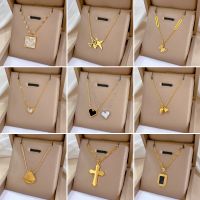 【HOT】◕ 316L Gold Plated Multiple Styles Pendant Neckalce Punk Hiphop Jewelry