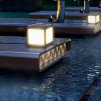 12LED Square Solar Energy Powered Pillar Lamps Waterproof Stigma Light Outdoor Garden Enclosing Wall Decorative Lights