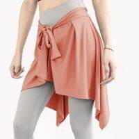 Anti-exposure skirt strap European and American sports yoga skirt fake two-piece yoga skirt ballet dance skirt yoga clothes