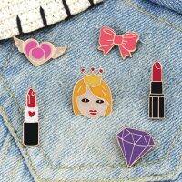 【YF】 Fashion Brooch Pins Cosmetics Bow Stone Enamel Skirt Accessories Gifts for daughter