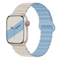 【Hot Sale】 Suitable for iwatch8 silicone suction applewatch76se/54th generation creative two-color strap new