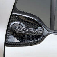 Carbon fiber pattern Handle decorative frame Door bowl decoration stickers For 15-20 Smart 453 Fortwo Exterior accessories