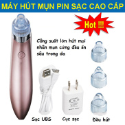 Máy Hút Mụn, May Hut Mun, Máy Hút Mụn Đầu Đen - Pin Sạc