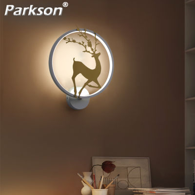 Nordic Modern LED Wall Sconce Lamp 85-265V Elk Home Decor Wall Lighting Night Light Bedside Dedroom Living Room Fixture