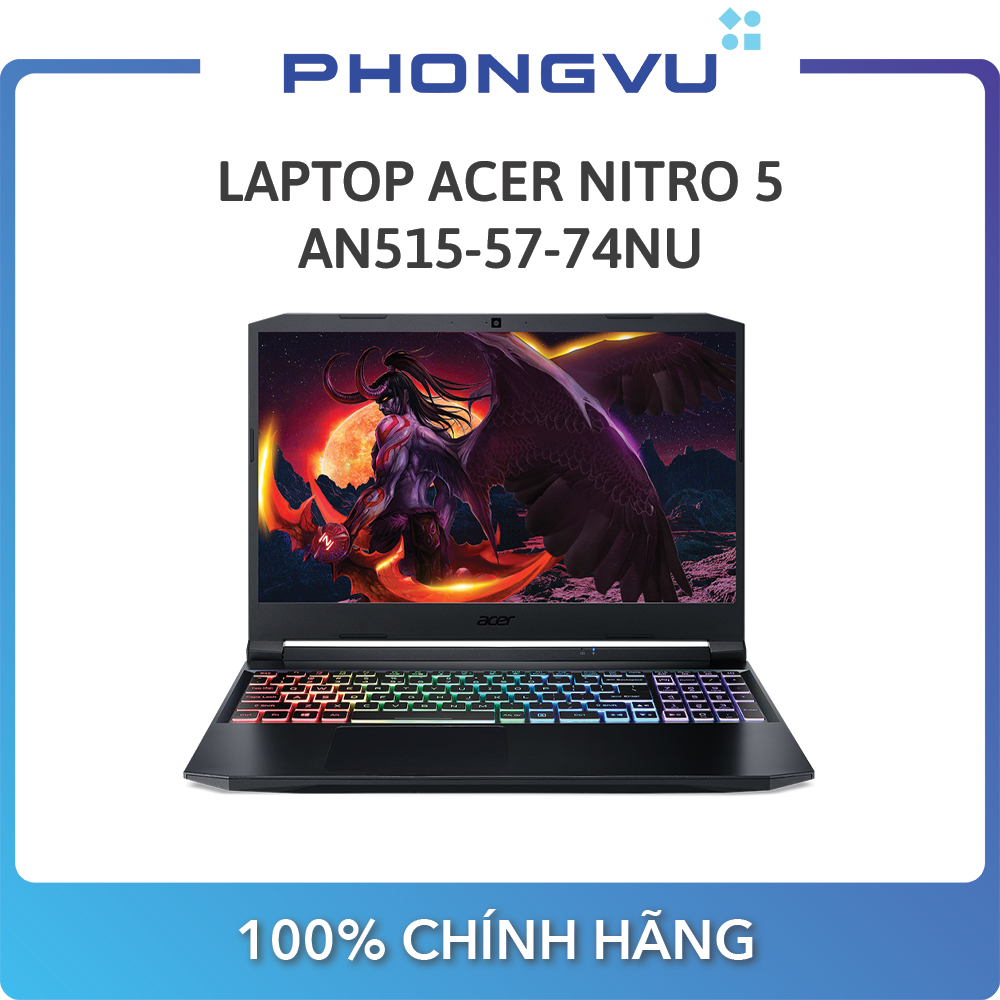 Laptop Acer Nitro 5 AN515 ( 15.6 inch FHD/i7-11800H/8GB/512GB SSD/ RTX 3050Ti/Win10 Home) (Đen)