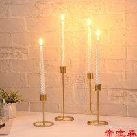 [COD] Ins Iron Candlestick Candle Ornament Room Candlelight Dinner Props Atmosphere