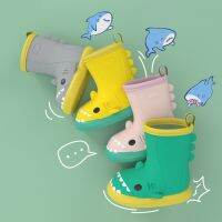 เด็ก Rain Boots เด็กวัยหัดเดินแฟชั่นชายหญิงรองเท้าน้ำ PVC การ์ตูน Shark พิมพ์รองเท้ากันน้ำสำหรับเด็กทารก1-6Y Boots