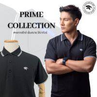 Jaguar เสื้อโปโล สีดำนิล รุ่น Prime Collection แขนสั้น โลโก้สีขาว ทรงพอดีตัว PN-177-BL