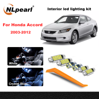 NLpearl 12Pcs Canbus รถอุปกรณ์เสริมไฟ LED หลอดไฟภายในสำหรับ Honda Accord 2003 2004 2005 2006 2007 2008 2009 2010 2011 2012รถป้ายทะเบียน Led โคมไฟไฟรถอุปกรณ์ตกแต่งรถยนต์