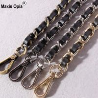 【HOT】✎❒ﺴ 40cm-140cm Leather Purse Handles 11mm Metal Gold Silver Bronze Gun Chains Shoulder Straps