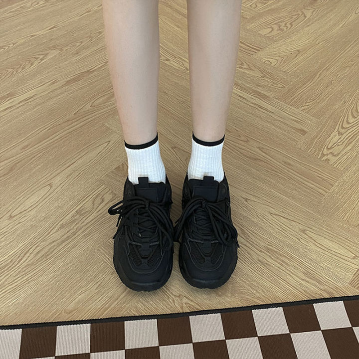 renben-รองเท้าผู้หญิงพื้นหนาสำหรับรองเท้าคุณพ่อ-รองเท้ากีฬาและพักผ่อนเพิ่มความสูงน้ำหนักเบาสวมใส่ได้หลายโอกาส