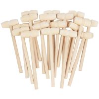 5Pcs Mini Wood Hammer Crackers Balls Kids Pounding Toy Pounder Wooden Craft Tools Chocolate Breakable Cake Mallet