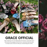 [ส่งเร็วพิเศษ!] รองเท้าเปิดส้น grace GH020 รุ่นโป้ง4สาย รองเท้าแตะส้นสูง 1 นิ้ว รองเท้าไซส์ใหญ่ ไซส์ 36 - 43 รองเท้าส้นสูง รองเท้าแฟชั่น พื้นนุ่มสีสวยไม่ซ้ำใคร