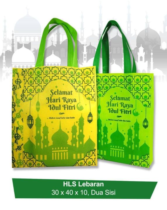 Tas Spunbond Lebaran Idul Fitri Model Box Bag Hampers Idul Fitri Lazada Indonesia