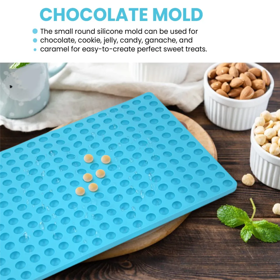 Silicone chocolate drop mold, Small Round Silicone Mold, Baking Mat, Semi  Sphere Gummy Sweet Candy Molds for Caramels Cookies Ganache Jelly Pet  Treats