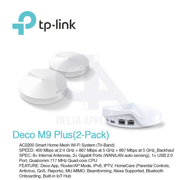 TP LINK Deco M9 Plus(2-Pack) SMART HOME MESH WIFI SYSTEM | Lazada PH