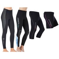 สุภาพสตรีWetsuit กางเกง2มม. 3มม. 1.5มม. Neoprene ยาว Tights กางเกงขาสั้นอุ่นสำหรับดำน้ำว่ายน้ำดำน้ำดูปะการัง Scuba Sailing Surfing ผู้ชายผู้หญิง Legging