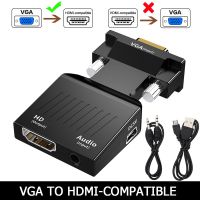 HD 1080P VGA to HDMI-compatible Adapter HDMI-compatible to VGA Converter For PC Laptop to HDTV Projector