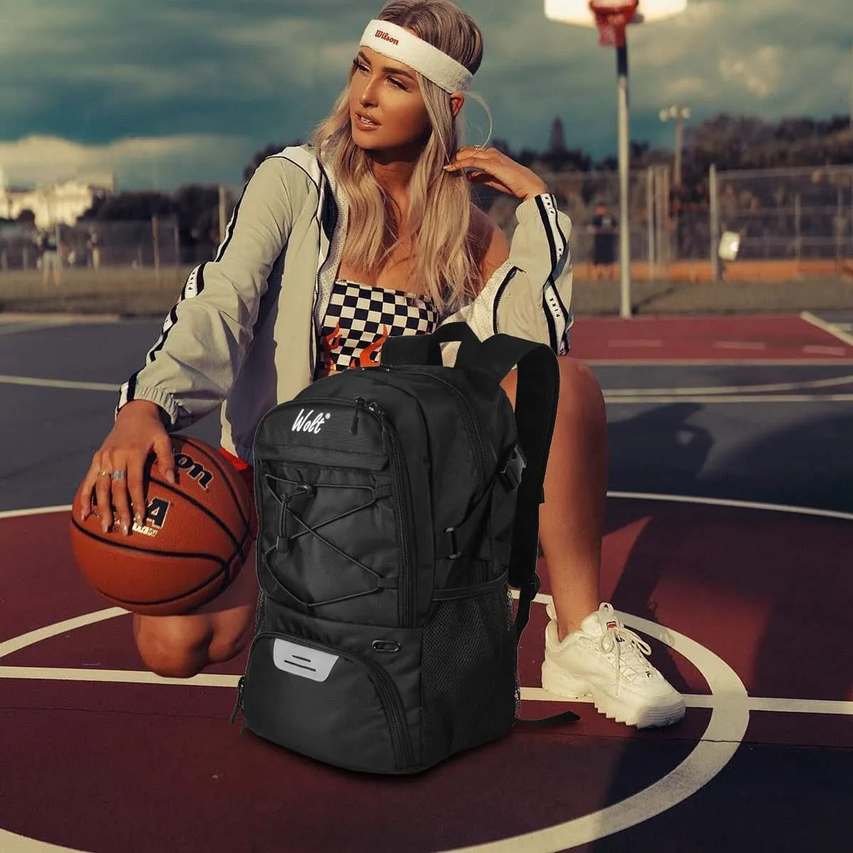 Unersetzlich Unterschrift Barriere backpack with basketball holder