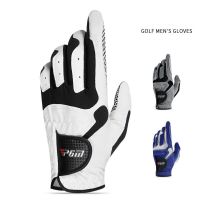 1Pc Men Golf Gloves White Breathable Microfiber Cloth Fabric Sport Hand Glove Wear Single Left Handed Batting Anti-Slip