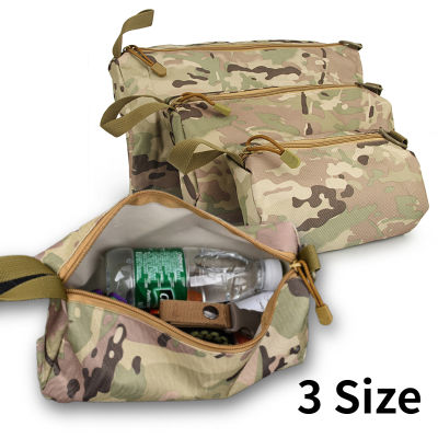 Neuim 1/3Pcs S/M/L Camouflage กลางแจ้งกระเป๋าซิปสำหรับหลายเครื่องมือยุทธวิธีวิ่งแบบพกพา EDC กระเป๋าเก็บเครื่องมือ