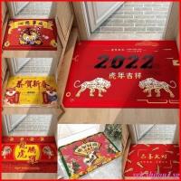 ?READY STOCK?2022 CNY Decoration for Home Door Floor Mat Chinese New Year Tigers Year Door Mat