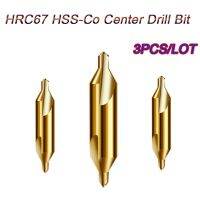 【DT】hot！ 3pcs HRB65 68 Cobalt Countersink Lathe Mill Tooling Bits Countersinks Drills Set for Metal