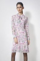 ESPADA เดรสลายพิมพ์ดอกไม้ ผู้หญิง สีม่วง | Romantic Floral Print Dress | 4683