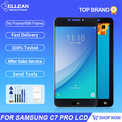 1PCS ทดสอบ5.7นิ้ว C7010 Lcd สำหรับ Samsung Galaxy C7 Pro จอแสดงผล Touch Digitizer Assembly C7010หน้าจอเครื่องมือ
