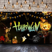 【cw】Halloween Backdrop Banner 180x110cm for Party Decor Horror Background Cloth for Photography Portrait Shoot Studio Prop Wallpaper