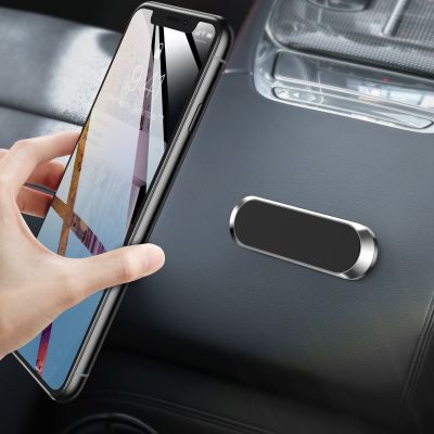 New Magnetic Car Phone Holder Mini Strip Paste Stand For iPhone 13 Pro Huawei Xiaomi Wall Magnet GPS Car Support Car Holder Car Mounts