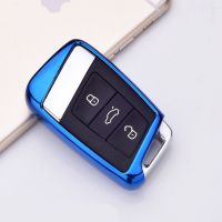 gthrrftdb Soft TPU Protection Car Key Case Auto Remote Key Cover Shell For Volkswagen VW 2016 2017 Passat B8 Skoda Superb A7 Car Accessori