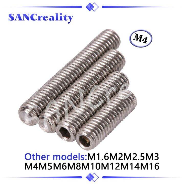Hexagon Hex Socket Set Screw Flat Point Allen Head M4 Grub Screw