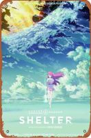 Shelter Porter Robinson ป้ายหนังการ์ตูนอนิเมะขนาด12X8นิ้วโปสเตอร์ศิลปะป้ายโลหะย้อนยุคเหมาะสำหรับร้านกาแฟคลับเกมสำนักงานบาร์ตกแต่งผนังบ้าน