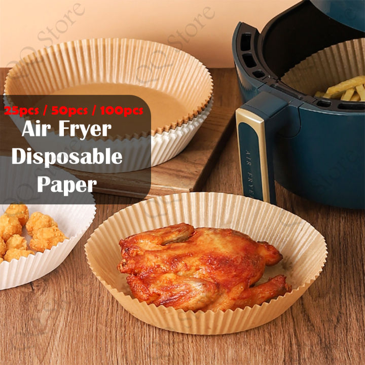 20 Air Fryer Liner Sheets Round Greaseproof Parchment Paper Disposable 20cm