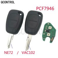 【❉HOT SALE❉】 qiukekang81481 Qcontrol 2ปุ่ม Kunci Remote Mobil เหมาะสำหรับการจราจร Renault Vivaro Movano Pcf7946 Master Kangoo Ne72/ใบมีด Vac102 433Mhz