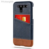 Slim Case Card Slot Holder Mixed Splice PU Leather Case For LG V50 G8 G7 ThinQ V30 Coque Card Slots Wallet Cover For LG G6 V 30