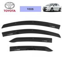 ND กันสาด/คิ้วกันสาด Toyota Vios 2007-2012 สีดำ อะไหล่รถยนต์ ส่งฟรี