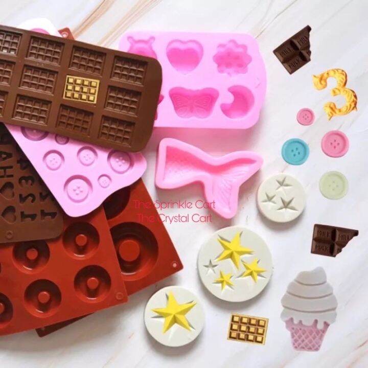 PART 1 Silicone Chocolate Molder Baking Jelly Candy Mold Cake Decoration Resin Casting Crafting