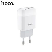 [HOT 2023] Hoco 5V 2.1A USB เครื่องชาร์จติดผนังสำหรับ iPhone 12 Pro Max ที่ชาร์จไฟสำหรับเดินทางแบบชาร์จเร็ว EU ปลั๊กอะแดปเตอร์สำหรับ Samsung A51 Xiaomi Mi 10 Mi 11