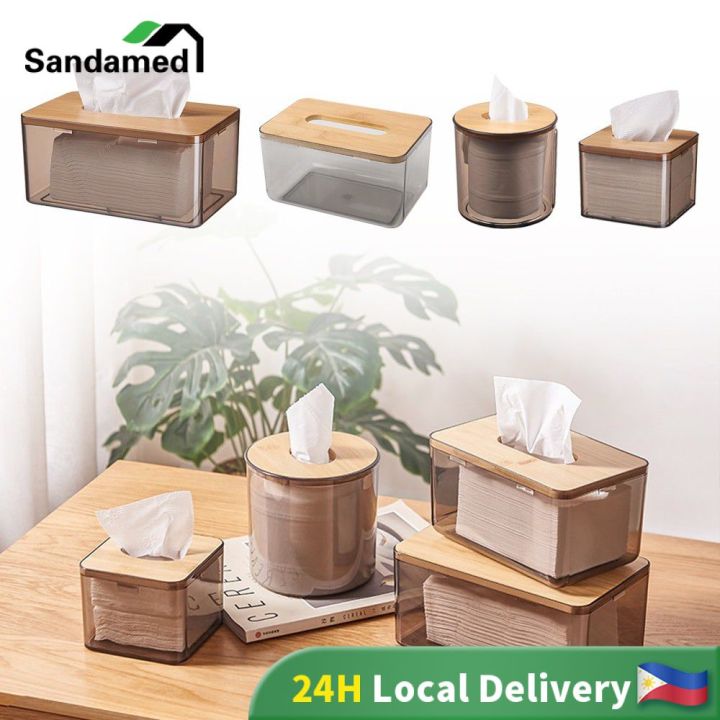 【Philippine Delivery】Minimalist Clear Tissue Box Bathroom Countertop ...