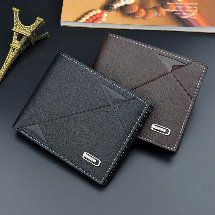 layor-wallet-2022ใหม่ผู้ชาย39-s-กระเป๋าสตางค์สั้นหลายบัตรกระเป๋าเงินเหรียญแฟชั่นสบายๆกระเป๋าสตางค์ชายหนุ่มบางสามพับแนวนอนนุ่มกระเป๋าสตางค์ผู้ชาย-pu