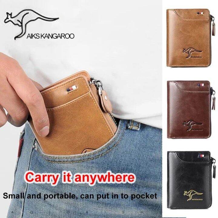 vivigo Short Zipper AntiTheft Scanning Wallet Leather Short Wallet Card Holder Lazada PH