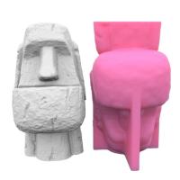 Molds for Concrete Planters Easter Island Silicone Planter Molds DIY Supplies Flexible High Temperature Resistant Easy Demoulding Key Box Coin Box Resin Decoration elegance