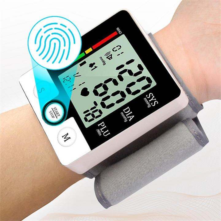 100-new-yawowe-smart-voice-เลือดจอแสดงผลล่วงหน้า-cuff-เครื่องวัดความดันของโลหิตที่ข้อมือวัดอัตราการเต้นของหัวใจ-pulse-tonometer-ครัวเรือนสุขภาพ-bp