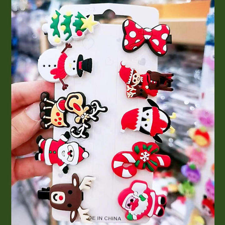 ins-hairpin-soft-rubber-hair-clip-cartoon-hairpin-snowman-hair-accessories-christmas-hairpin-broken-bangs-hairpin