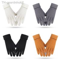 【hot】๑☬  Gloves Men Warm Stretch Knit Mittens Imitation Wool Guantes Female Crochet Luvas Thicken