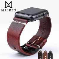 Tali kulit Vintage untuk Apple Watch gelang jam 45mm 41mm 44mm 40mm Seri 9 8 7 6 SE 5 4