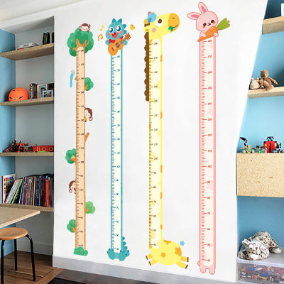 Cartoon Measuring Height Sticker Childrens Growth Chart Wall Decoration Painting Baby Measuring Height Wall Sticker Ruler Room Wallpaper Self-adhesive