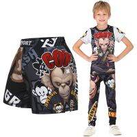 Rashguard MMA Compression Kid 39;s Boxing Jerseys Pants Jujitsu mma T shirt ropa spodenki Boy Sportsuits Children Muay Thai Shorts